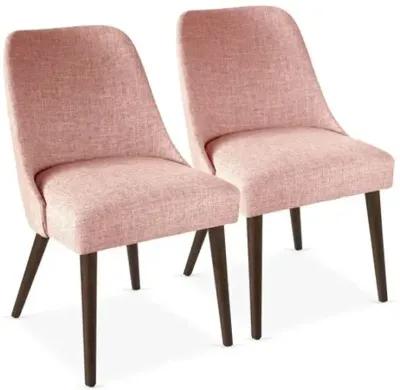 Set of 2 Barron Side Chairs - Handcrafted - Pink