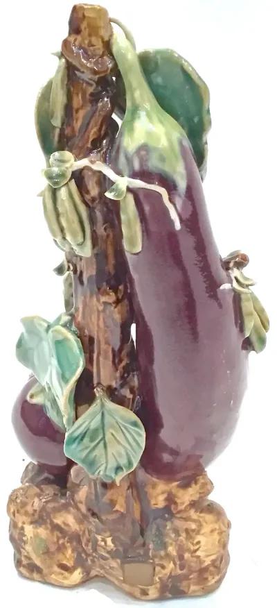 Majolica Eggplant Sculpture - Vermilion Designs - purple