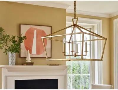 Visual Comfort - Darlana Wide Lantern - Gilded Iron - Gold