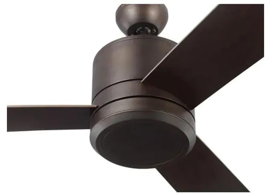 Visual Comfort - Vision Ceiling Fan - Roman Bronze - Brown - 3 Blades, Hand-Held Remote Control