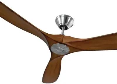 Visual Comfort - Maverick Ceiling Fan - Koa/Steel - Brown - 3 Blades, Hand-Held Remote Control, Energy Efficient, 6 Speed DC Motor