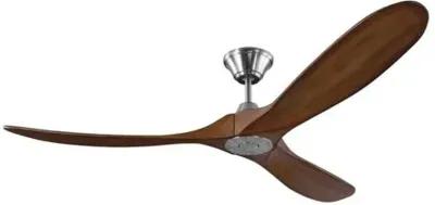 Visual Comfort - Maverick Ceiling Fan - Koa/Steel - Brown - 3 Blades, Hand-Held Remote Control, Energy Efficient, 6 Speed DC Motor