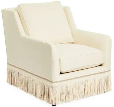 Portsmouth Swivel Chair - Cream Linen