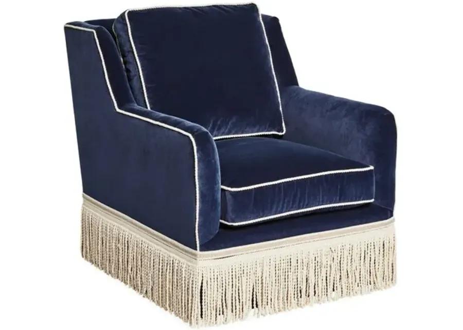 Portsmouth Swivel Chair - Navy Velvet