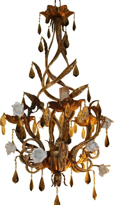 French Deco Maison Bagues Chandelier - Something Vintage - Gold