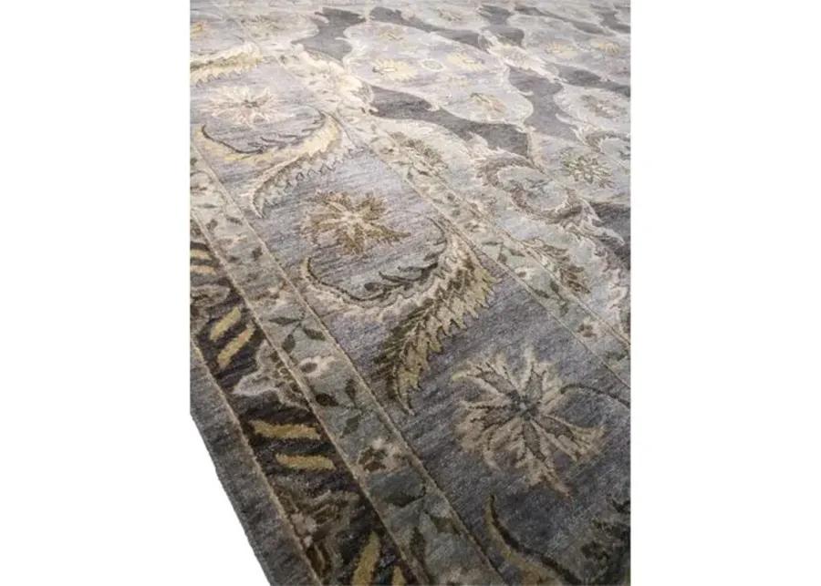 12'x15' Sari Lincoln Hand-Knotted Rug - Gray - F.J. Kashanian - Gray