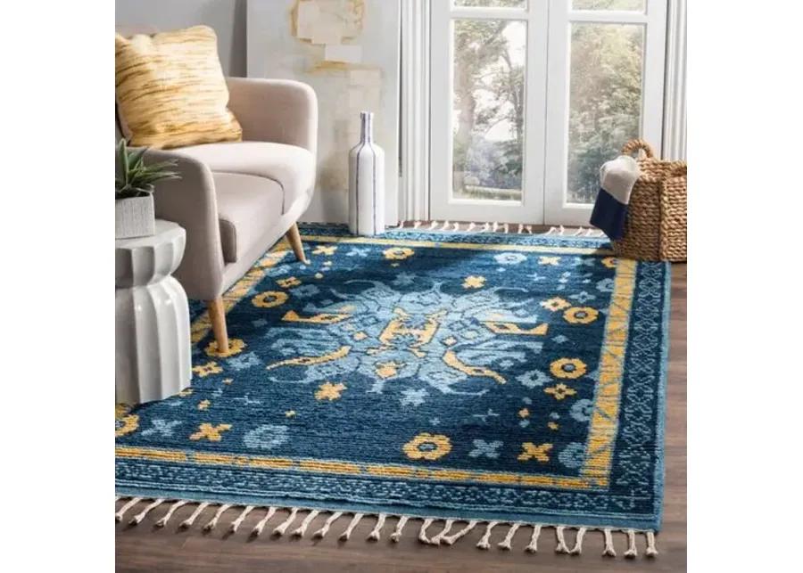 Keira Hand-Knotted Rug - Teal - Blue - Blue