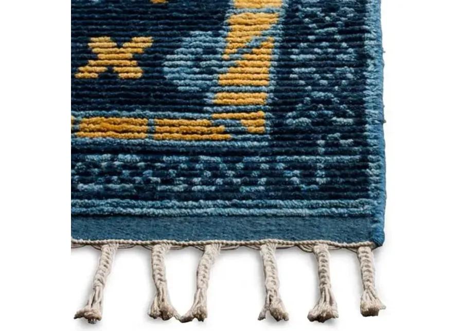 Keira Hand-Knotted Rug - Teal - Blue - Blue