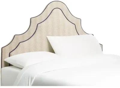 Dorset Arched Headboard - Beige/Navy