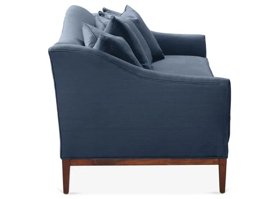 Eloise Camelback Sofa - Navy Linen