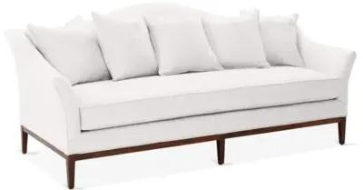 Eloise Camelback Sofa - White Linen