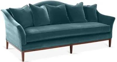 Eloise Camelback Sofa - Teal Velvet