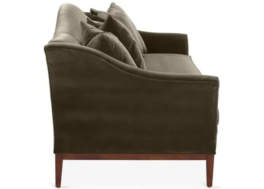 Eloise Camelback Sofa - Charcoal Velvet