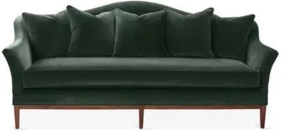 Eloise Camelback Sofa - Forest Velvet