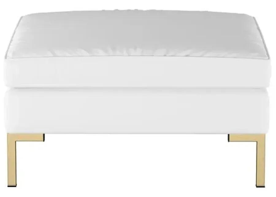 Marceau Ottoman - Handcrafted - White