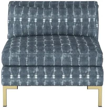 Marceau Slipper Chair - Shibori Indigo - Handcrafted - Blue