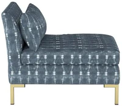 Marceau Slipper Chair - Shibori Indigo - Handcrafted - Blue