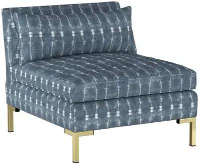 Marceau Slipper Chair - Shibori Indigo - Handcrafted - Blue