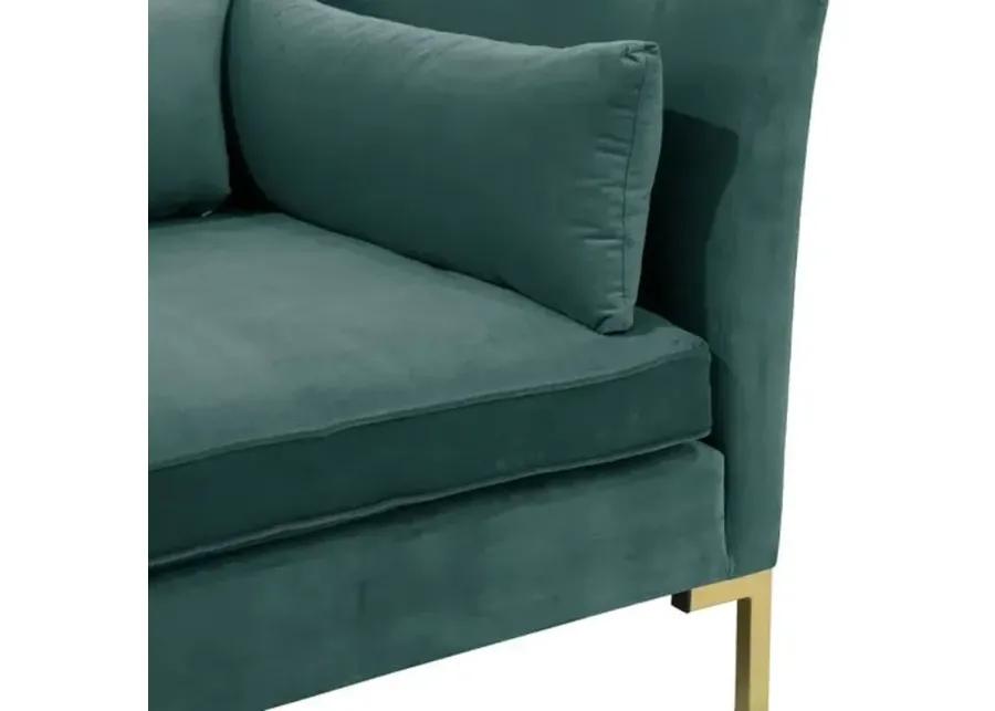 Marceau Velvet Corner Chair - Green