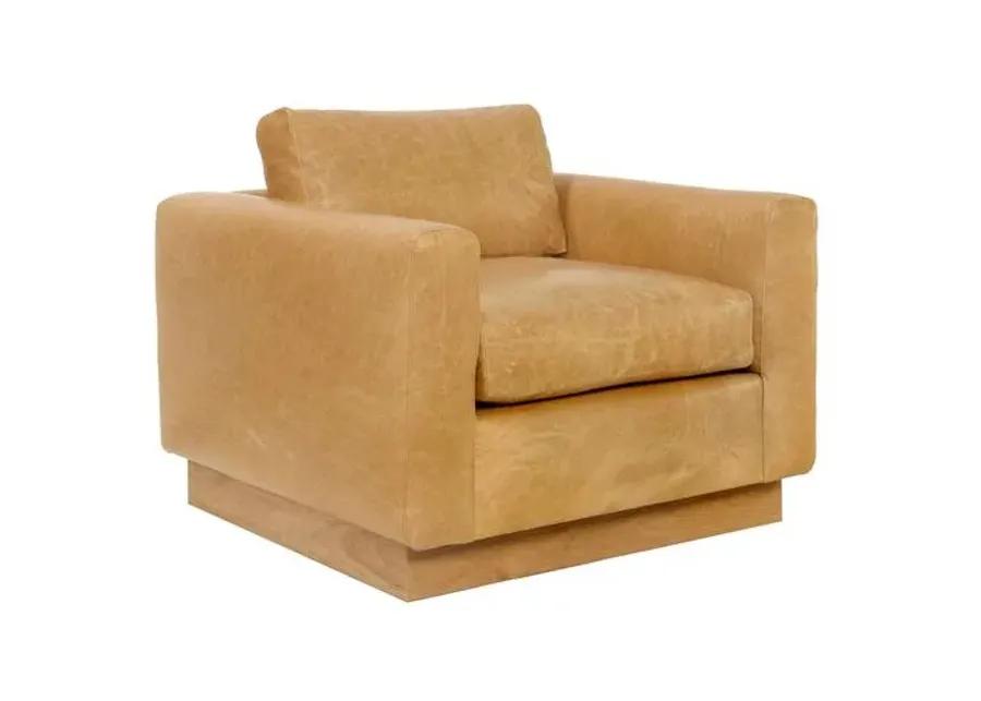 Furh Swivel Chair - Camel Leather - Community