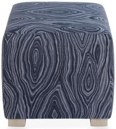 Canto Ottoman - Ink Linen - Miles Talbott - Handcrafted - Blue