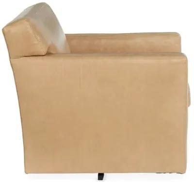 Kelton Swivel Chair - Oatmeal Leather - Joe Ruggiero - Handcrafted