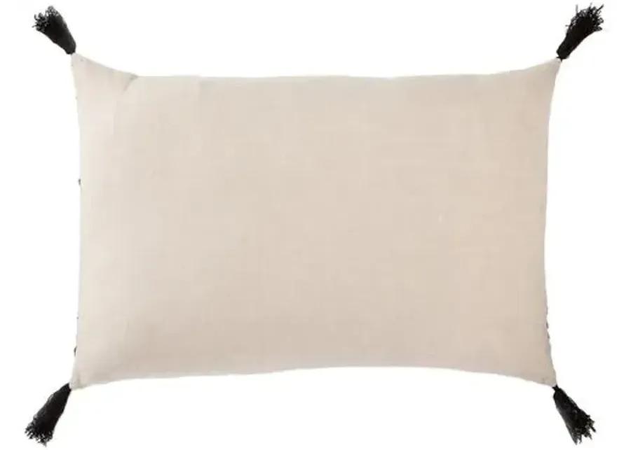 Laffa 16x24 Lumbar Pillow - Cream/Black