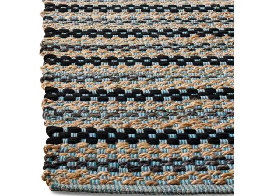 Ozit Jute-Blend Rug - Blue/Black - Blue