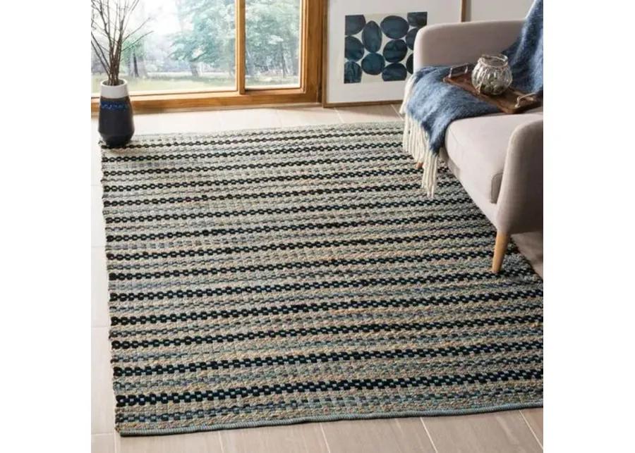 Ozit Jute-Blend Rug - Blue/Black - Blue