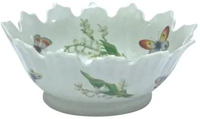 Limoges Floral & Butterfly Bowl - Vermilion Designs - Green