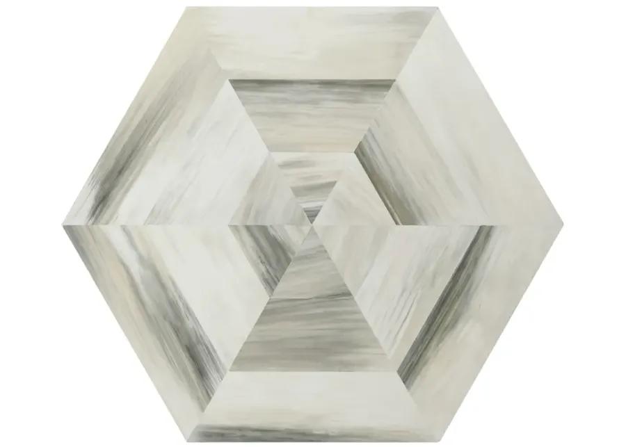 Quadrilateral Tiered Side Table - Ivory - Theodore Alexander