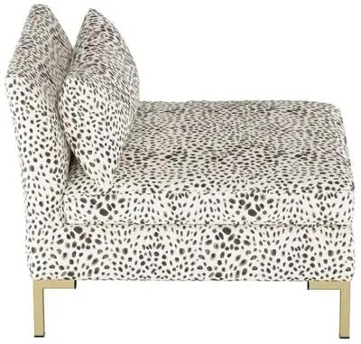 Marceau Slipper Chair - Cheetah - Handcrafted - Gray