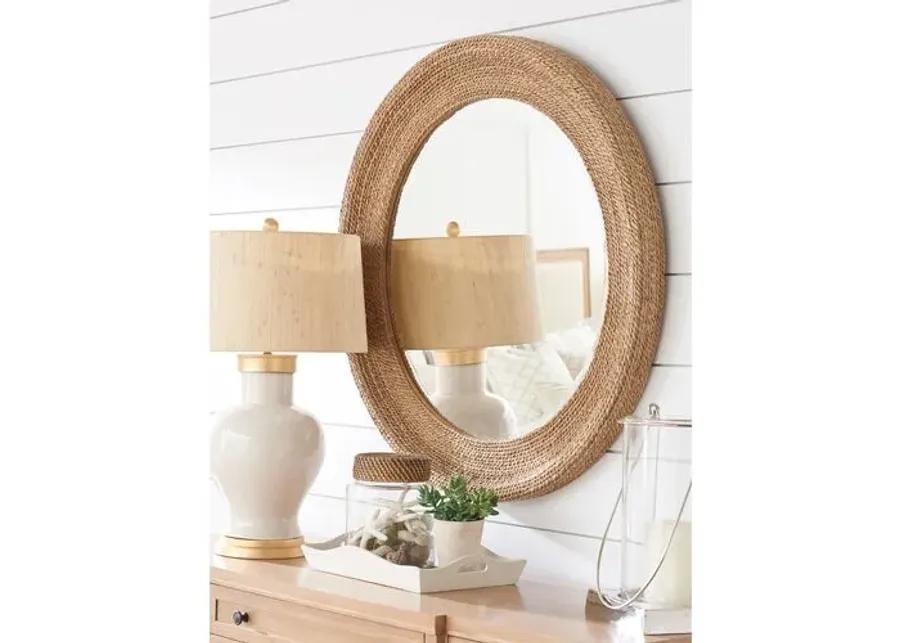 La Jolla Woven Round Wall Mirror - Rope - Barclay Butera