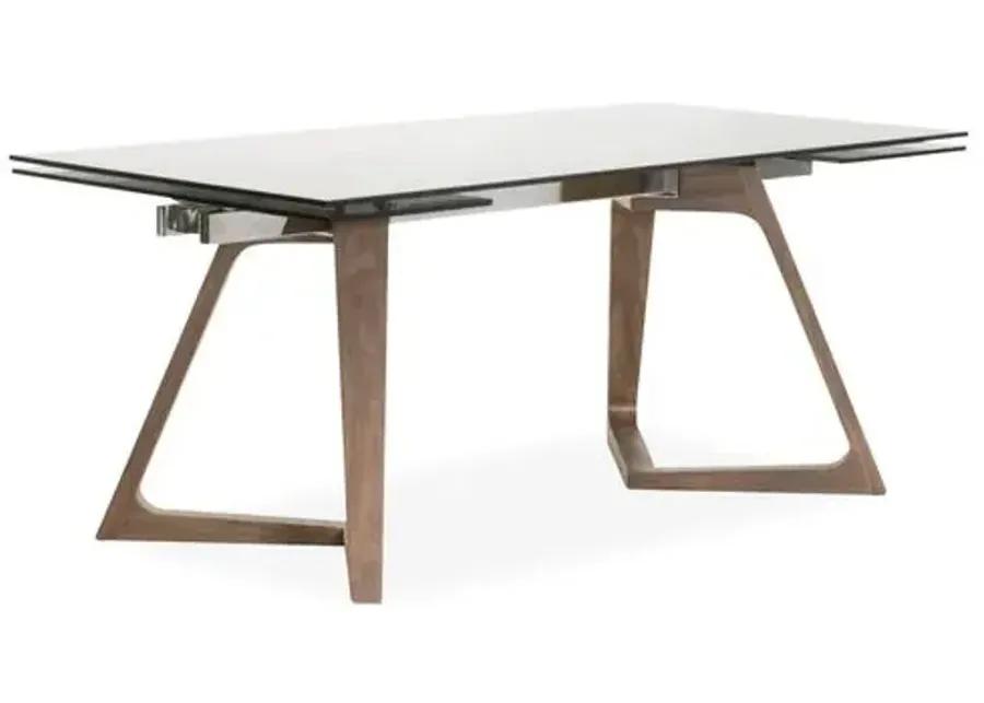 Axel Extension Dining Table - Smoke Gray