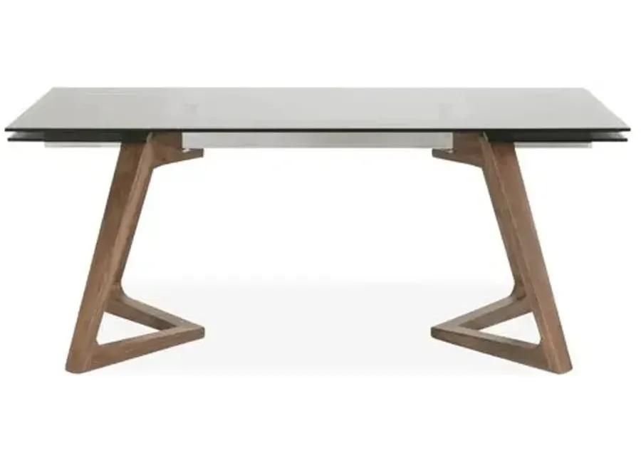 Axel Extension Dining Table - Smoke Gray