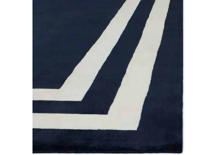 Fitzgerald Border Rug - Ralph Lauren Home - Blue - Blue