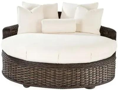 South Hampton Outdoor Daybed - Brown/Natural Sunbrella - Lane Venture - White - Comfortable, Sturdy