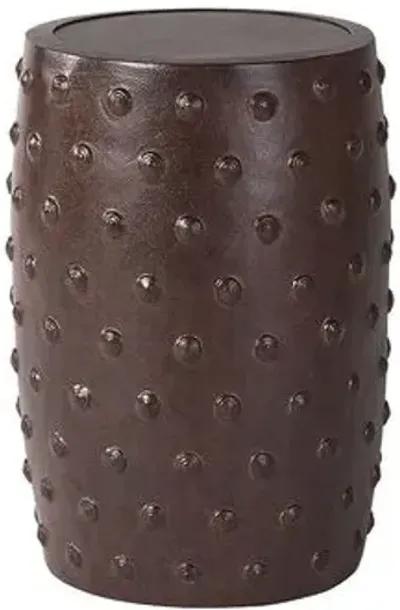 Hemingway Outdoor Garden Stool - Bronze - Lane Venture