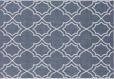 Sita Outdoor Rug - Charcoal/White - Gray - Gray