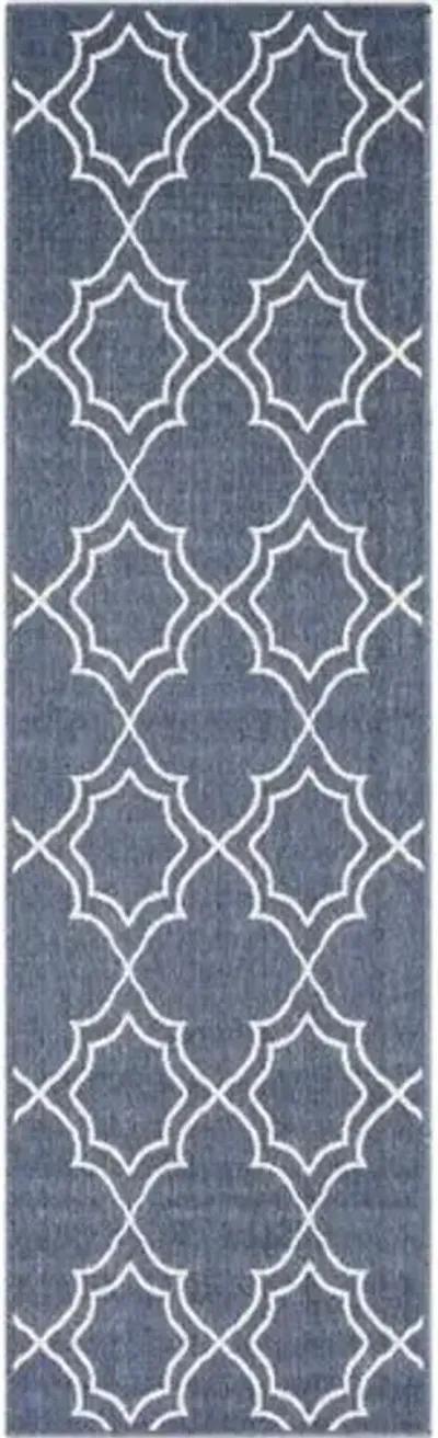 Sita Outdoor Rug - Charcoal/White - Gray - Gray