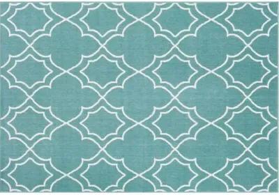 Sita Outdoor Rug - Teal/White - Green - Green