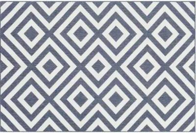 Ashley Outdoor Rug - Charcoal/White - Gray - Gray