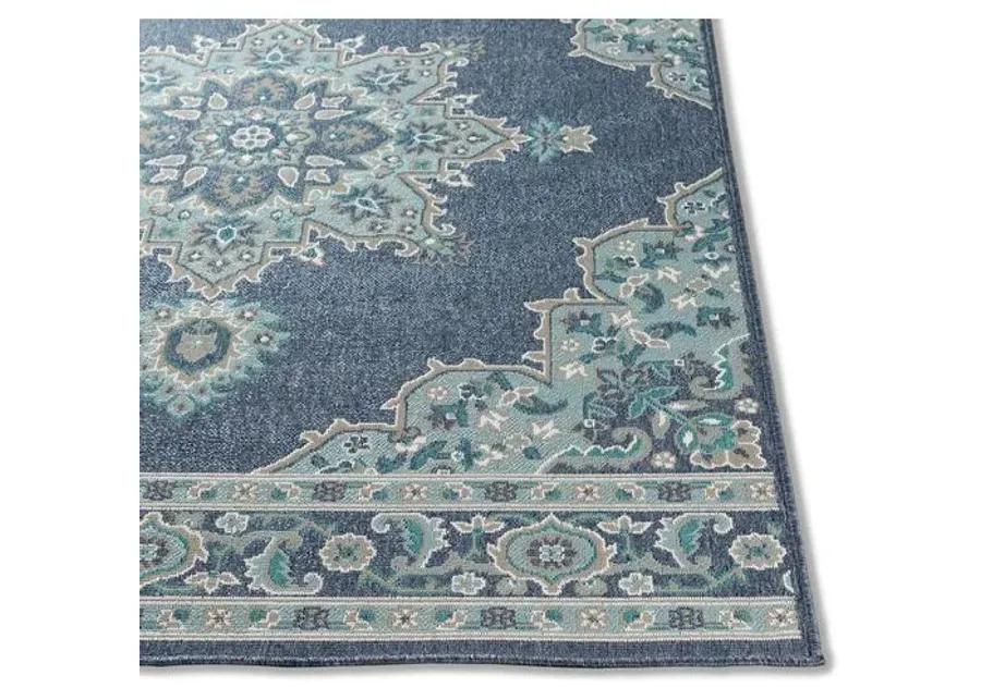 Embiid Outdoor Rug - Aqua/Teal - Blue - Blue