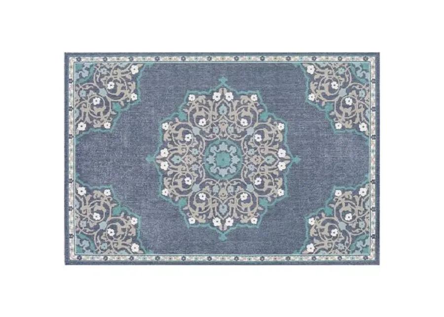 Wilson Outdoor Rug - Aqua/Taupe - Blue - Blue