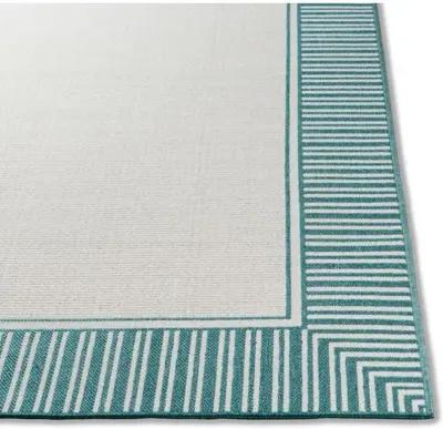 Fay Outdoor Rug - Teal/White - Green - Green