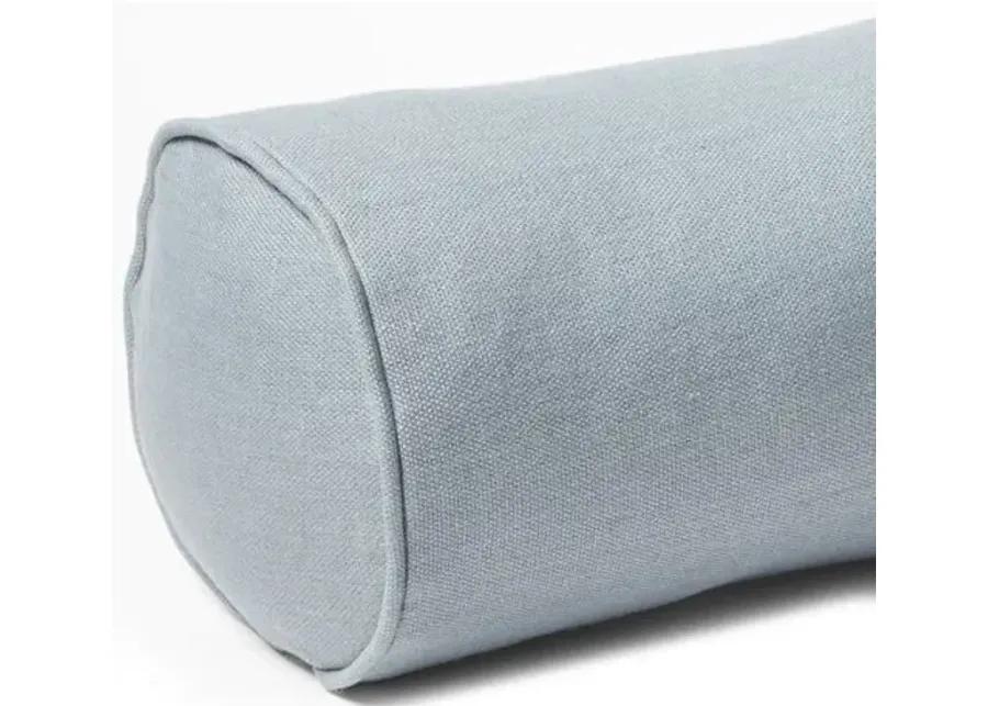 Anne Bolster Pillow - Smoky Blue Linen