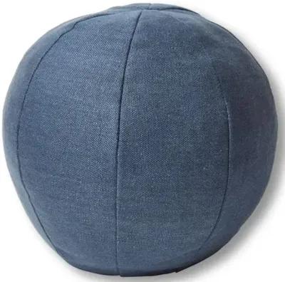 Emma 11x11 Ball Pillow - Navy Linen