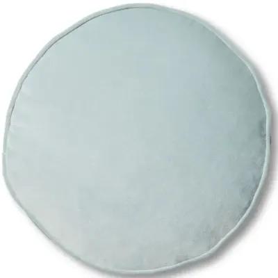 Claire 16x16 Disc Pillow - Sky Blue Velvet