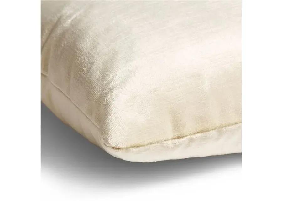 Ada Long Lumbar Pillow - Oyster Velvet