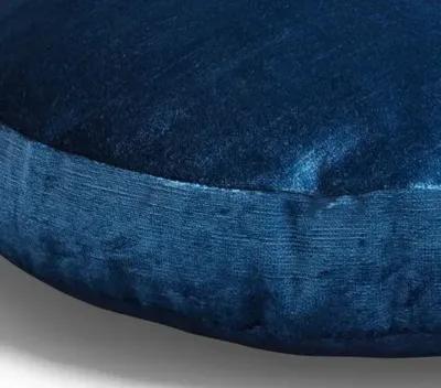 Claire 16x16 Disc Pillow - Prussian Blue Velvet